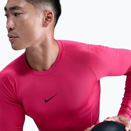 Pánský tréninkové tričko Longsleeve Nike Pro Dri-Fit Tight Fitness rush pink/black