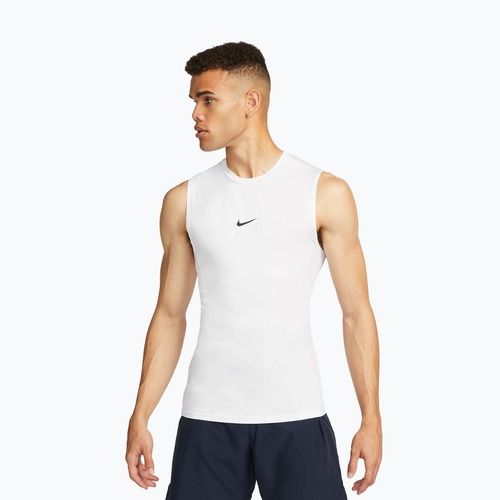 Pánské tričko Nike Pro Dri-Fit Tight Sleeveless Fitness white/black