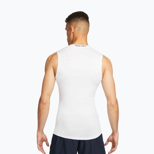 Pánské tričko Nike Pro Dri-Fit Tight Sleeveless Fitness white/black