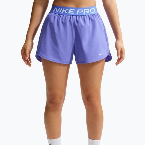 Dámské tréninkové šortky Nike Pro Dri-Fit Mid-Rise Brief-Lined 3" sapphire/white