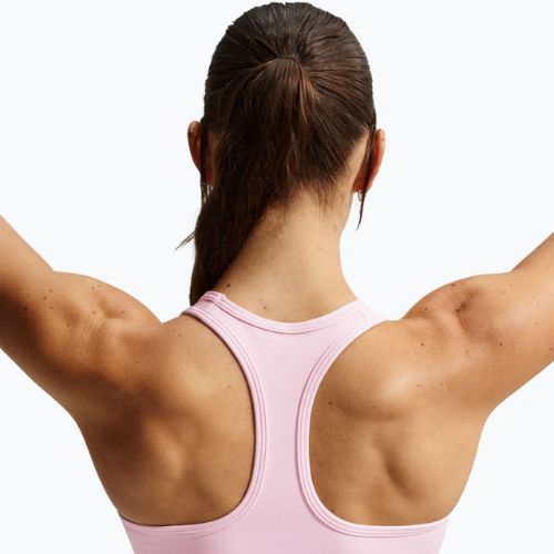 Sportovní podprsenka Nike Swoosh Medium Support pink foam/stone mauve/white