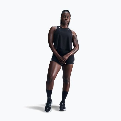 Dámské běžecké tílko Nike AeroSwift Dri-Fit ADV Cropped Tank Top black/white