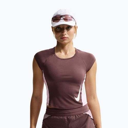 Dámské běžecké tričko Nike Swoosh Run Dri-Fit tattoo/pink foam/white