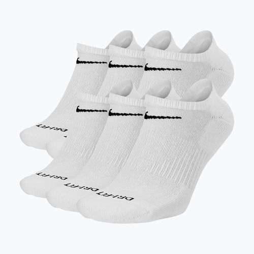 Pánské ponožky Nike Everyday Plus Cushioned No Show 6 párů white/black