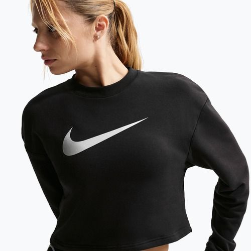 Dámská tréninková mikina Nike Pro Dri-Fit Crew Neck black/metallic silver/white