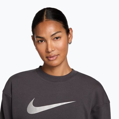 Dámská tréninková mikina Nike Pro Dri-Fit Crew Neck thunder grey/metallic silver/white