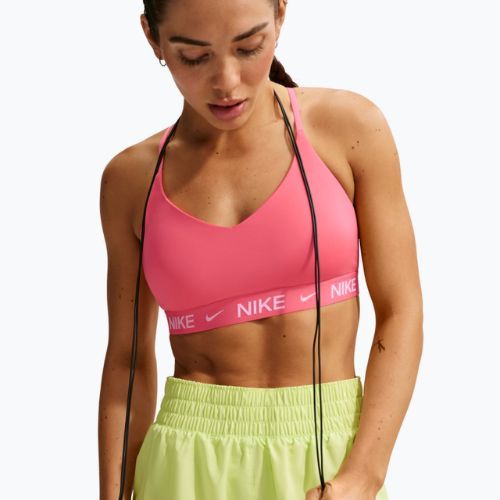 Sportovní podprsenka Nike Dri-Fit Indy Light Support sea coral/sea coral/white