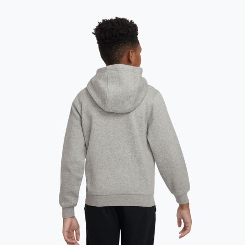 Dětská mikina Nike Club Fleece Hoodie dark grey heather/white