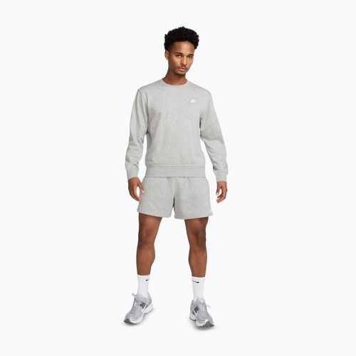 Pánská mikina Nike Club French Terry Crew dark grey heather/white