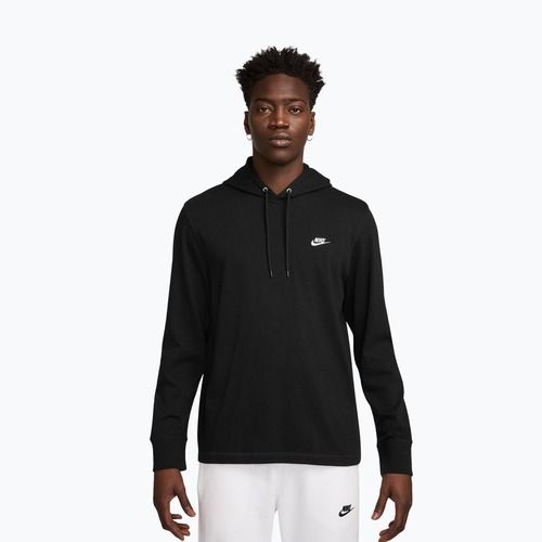 Pánská mikina Nike Sportswear Club Knit Pullover Hoodie black/black/white