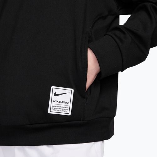 Dětská mikina Nike Pro Dri-Fit Pullover Hoodie black/white
