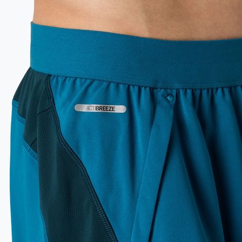Pánské běžecké šortky ASICS Road 5IN tranquil teal/dark teal/yamabuki