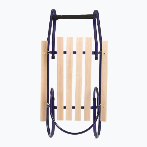 Kovové sáňky HUMBAKA with backrest and footrests navy blue