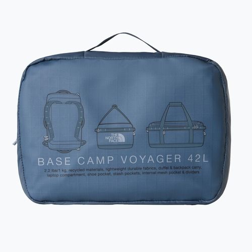 Cestovní taška The North Face Base Camp Voyager Duffel 42 granite grey/frost grey