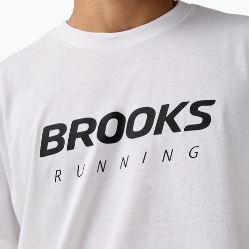 Pánské běžecké tričko Brooks Graphic white/black
