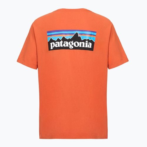 Pánské tričko Patagonia P-6 Logo coal orange