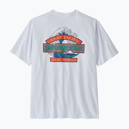 Pánské trekové tričko Patagonia Great Waves Responsibili Tee white