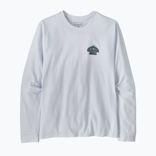 Pánské trekingové tričko Longsleeve Patagonia Great Waves Responsibili Tee white