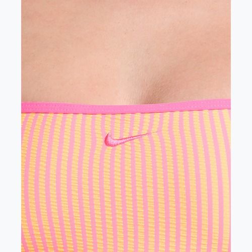 Horní díl plavek Nike Ripple Texture Bralette Classic Bikini pink glow
