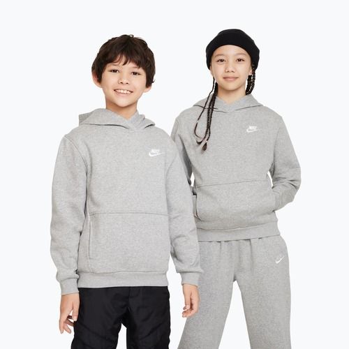 Dětská mikina Nike Sportswear Club Fleece dark grey heather/white