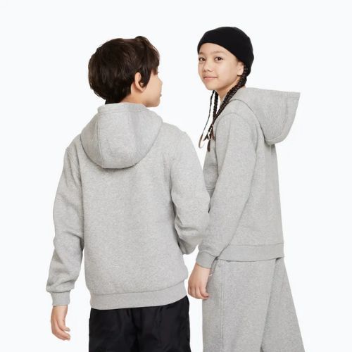 Dětská mikina Nike Sportswear Club Fleece dark grey heather/white