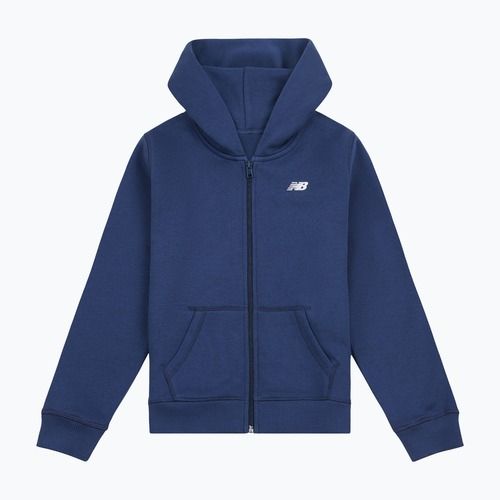 Dětská mikina New Balance Brush Back Small Logo Full Zip Hoodie nb navy