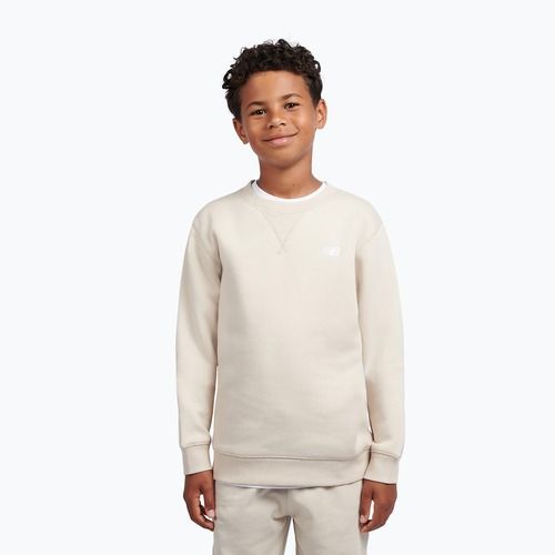 Dětská mikina New Balance Brush Back Small Logo Crew timberwolf