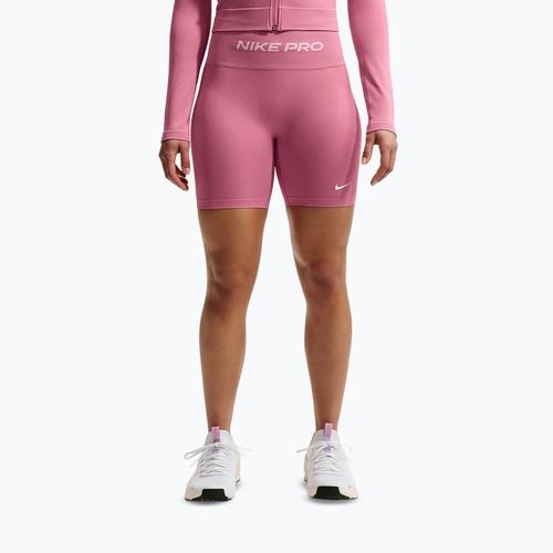 Dámské tréninkové šortky Nike Pro Seamless High Waisted Biker 5" peony/white