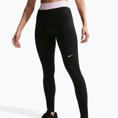 Dámské legíny Nike Pro Mid-Rise Full black/pink foam/white