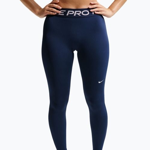Dámské legíny Nike Pro Mid-Rise Full midnight navy/white