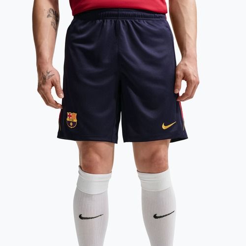 Pánské fotbalové šortky Nike FC Barcelona Strike blackened blue/noble red/mineral yellow