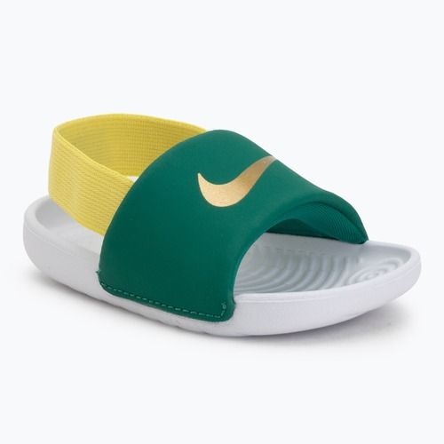 Dětské pantofle Nike Kawa malachite/sonic yellow
