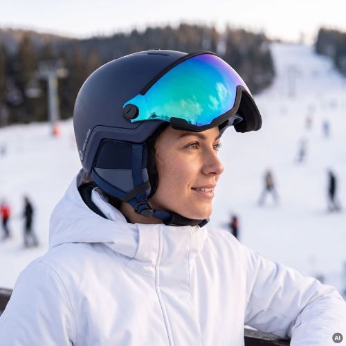 Lyžařská helma ATTABO Avens 2.0 Visor modrá