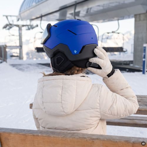 Dětská lyžařská helma ATTABO Avens 3.0 Jr Visor ERT Niebieski