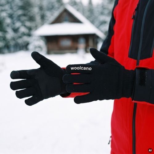 Rukavice Woolcano GLV1106 Czarny
