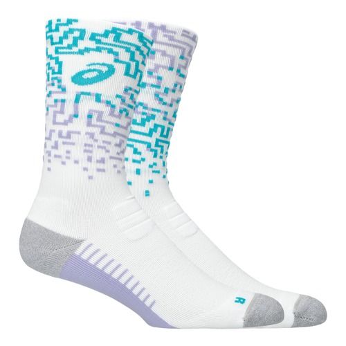 Ponožky ASICS Performance Run Crew white/energy aqua