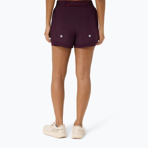Dámské běžecké šortky ASICS Nagino Run 2-N-1 dark aubergine