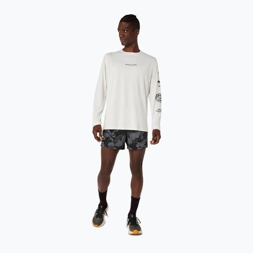 Pánské běžecké tričko Longsleeve Asics Fujitrail Logo Ls Top Cream