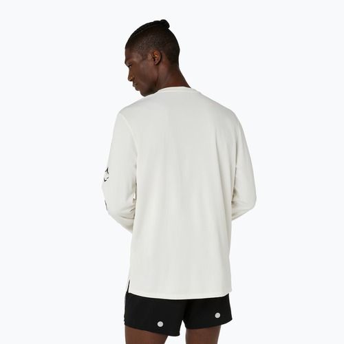 Pánské běžecké tričko Longsleeve Asics Fujitrail Logo Ls Top Cream