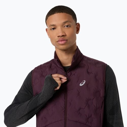 Pánská běžecká vesta Asics Road Winter Gilet dark currant