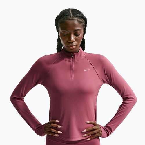 Dámská běžecká mikina Nike Tempo Dri-Fit 1/4 Zip pink smoke