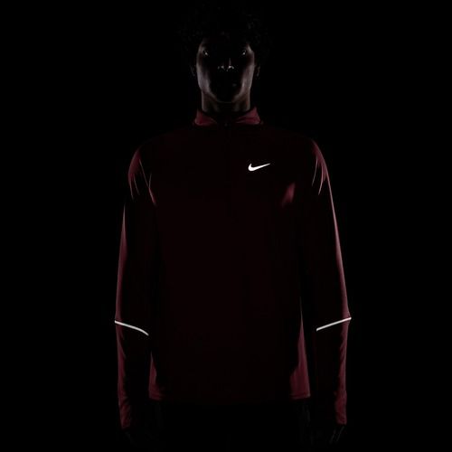 Pánská běžecká mikina Nike Miler Dri-Fit UV 1/2 Zip tough red