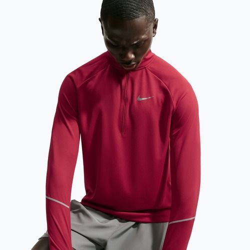 Pánská běžecká mikina Nike Miler Dri-Fit UV 1/2 Zip tough red
