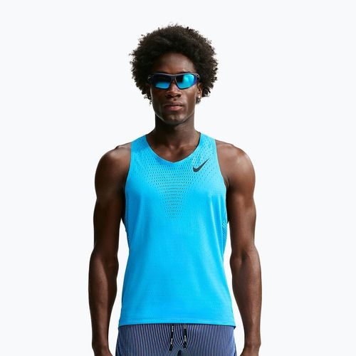 Pánské běžecké tričko Nike AeroSwift light current blue/black