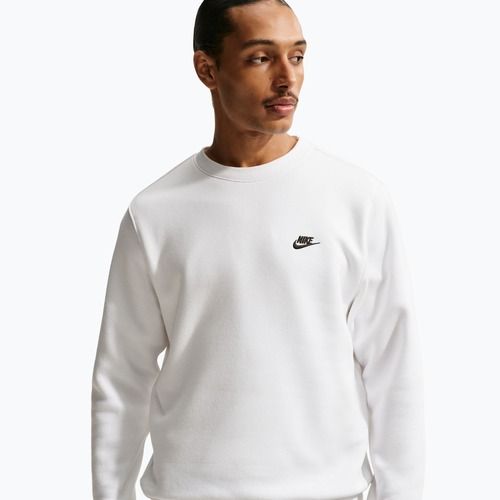 Pánská mikina Nike Club Fleece Crew white/black