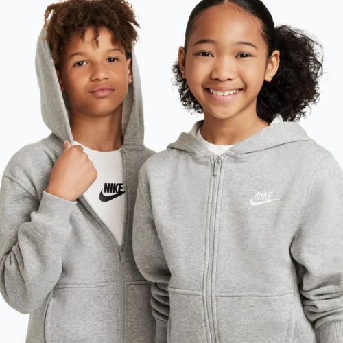 Dětská mikina Nike Sportswear Club Fleece dark grey heather/base grey/white