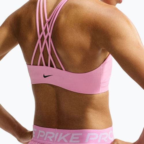 Sportovní podprsenka Nike Indy Strappy pink rise/black