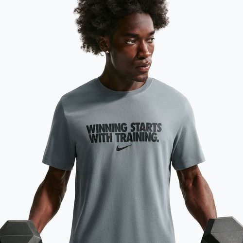 Pánské tréninkové tričko Nike Dri-Fit Winning smoke grey/black/black