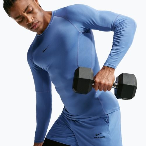 Pánské tréninkové tričko Longsleeve Nike Pro indigo storm/black