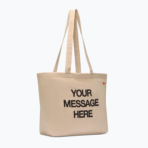 Taška Nike Heritage "Your Message Here" Tote 22 l oatmeal/safety orange/safety orange